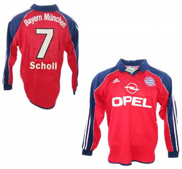 Adidas FC Bayern Munich jersey 7 Mehmet Scholl 1999/2001 match worn Opel Equipment men's L