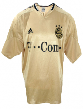 Adidas FC Bayern Munich jersey 2004-06 Gold T-com men's 176cm/S/M/L/XL or 2XL