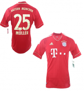 Adidas FC Bayern Munich jersey 25 Thomas Müller 2012/13 Home triple men's L