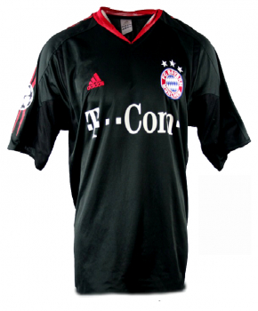 Adidas FC Bayern Munich jersey 2004/05 CL T-mobile black men's XXL/2XL