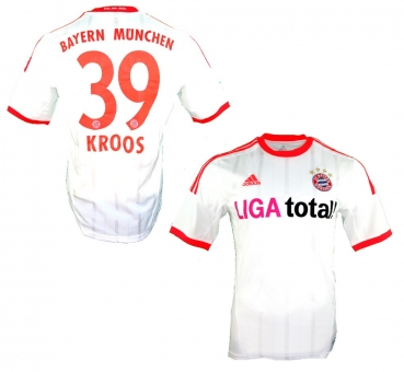 Adidas Bayern München jersey 39 Kroos 2012/13 away white orange men's M
