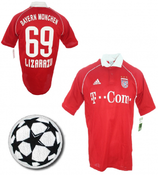 Adidas FC Bayern Munich jersey 69 Bixente Lizarazu 2005/06 T-com red men's L
