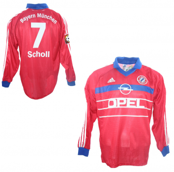 Adidas FC Bayern Munich jersey 7 Mehmet Scholl 1997-1999 red Opel New men's XL