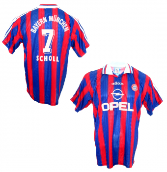 Adidas FC Bayern Munich  jersey 7 Mehmet Scholl 1995/96 Opel home men's M or L