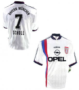 Adidas FC Bayern Munich jersey 7 Mehmet Scholl 1995/96 Opel white men's XL