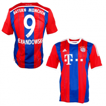 Adidas FC Bayern Munich jersey 9 Robert Lewandowski 2014/15 home men's L