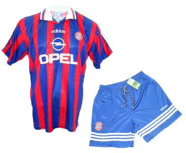 Adidas FC Bayern Munich jersey shorts 1995-97 Opel blue men's S, S-M 176cm or kids 128 cm