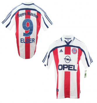 Adidas FC Bayern Munich jersey 9 Giovane Elber 2000-2002 away Opel kids 140 cm