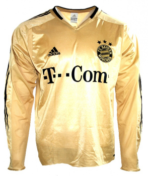 Adidas FC Bayern Munich jersey 2002-04 longsleeve gold men's L or XL
