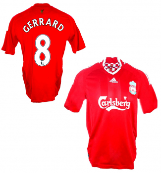Adidas FC Liverpool jersey 8 Steven Gerrard 2008-10 This is anfield home red men's S or L