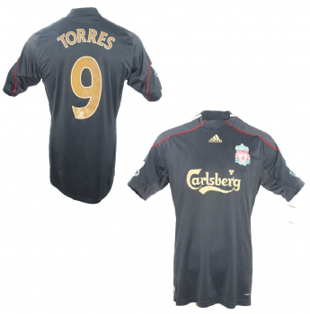 Adidas FC Liverpool jersey 9 Fernando Torres 2009-10 Carlsberg away black men's XL