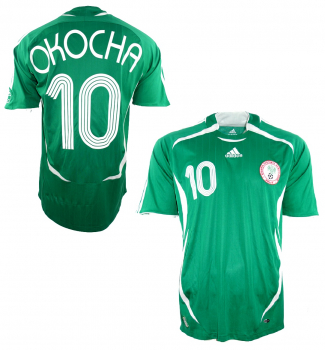 Adidas Nigeria jersey 10 Jay Jay Okocha World Cup 2006 home men's S, L or XL