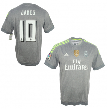 Adidas Real Madrid jersey 10 James Rodriguez 2015/16 away grey men's XL