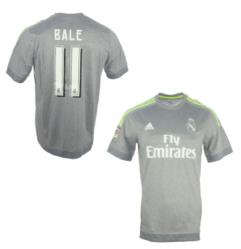 Adidas Real Madrid jersey 11 Gareth Bale 2015/16 Away grey men's L