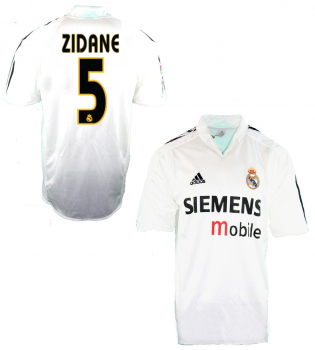 Adidas Real MadridjJersey 5 Zinedine Zidane 2004/2005 Siemens home men's L or 176 cm