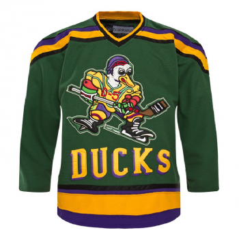 Anaheim Mighty Ducks Jersey individual nameset any name & number green movie S/M/L/XL/XXL/XXXL