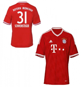 Adidas FC Bayern Munich jersey 31 Bastian Schweinsteiger 2013/14 Triple men's XS = kids 164 cm