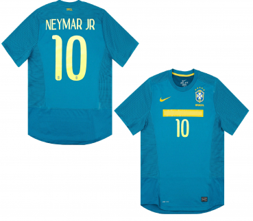 Nike Brazil jersey 10 Neymar JR World Cup 2014 2015 away blue men's XL