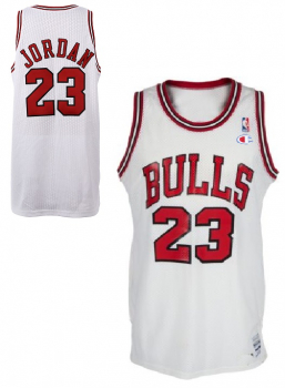 Champion Chicago Bulls jersey 23 Michael Jordan white NBA men's XXL = US 52