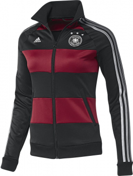 Adidas Germany jacket 2014 Away black red TT DFB Track top women UK = S (8/10) or UK = M (12/14)