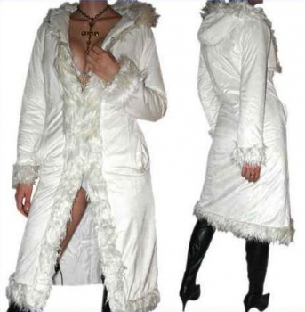 Women winter coat white sexy 36 / 38 / 40