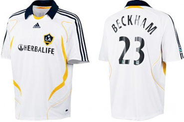 Adidas Los Angeles Galaxy jersey 23 David Beckham 2007/08 home shirt men's S or XL
