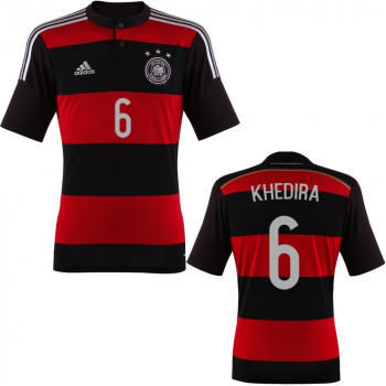 Adidas Germany jersey 6 Sami Khedira World Cup 2014 Away New red black NEW men's S-M 176cm
