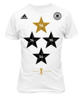 Adidas Germany DfB T-Shirt Home coming 2014 white 4 stars winner women S