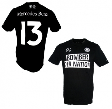 DFB Germany T-shirt Gerd Müller black "Der Bomber der Nation" Mercedes Benz men's S/M/L/XL/XXL