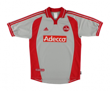 Adidas 1 FC Nuremberg jersey 2000/01 away Adecco grey red men's S-M = kids 176 cm = youth XL