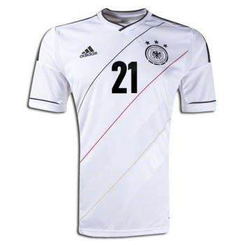 Adidas germany jersey 21 Marco Reus 2012 DFB home white men's L