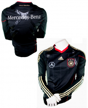 Adidas Germany jersey match worn Bastian Schweinsteiger 2010 Techfit black Mercedes Benz DFB men's L