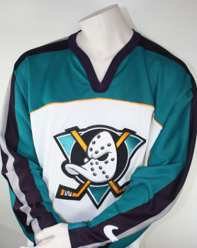 Nike Anaheim Mighty Ducks jersey1992-1998 NHL Walt Disney white men's L or XL