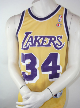 Champion L.A. Los Angeles Lakers jersey 34 Shaquille o'Neal NBA yellow men's S