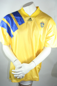 Adidas Sweden jersey 1992 92 9 Larsson/Thern home men's XL