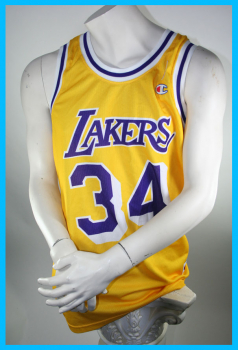 Champion L.A. Lakers jersey 34 Shaq O'Neal Los Angelas Yellow NBA men's M or L