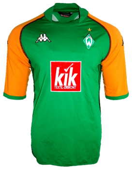Kappa SV Werder Bremen jersey 10 Johan Micoud 2004/05 Kik green orange men's S, M or XXL/2XL