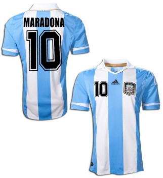 Adidas Argentina jersey 10 Diego Maradona World Cup home men's XXL