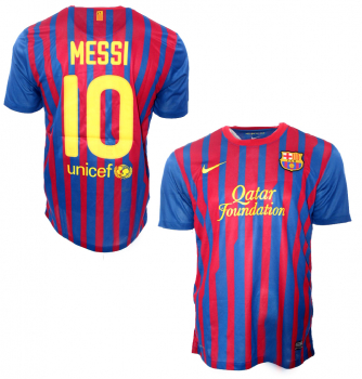 Nike FC Barcelona jersey 10 Lionel Messi 2011/12 Qatar home men's L