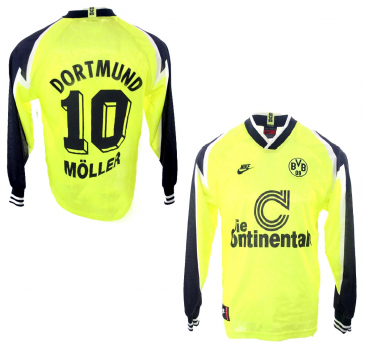 Nike Borussia Dortmund jersey 10 Andreas Möller 1995/96 Continentale home BVB kids M = 152 cm bis 164 cm