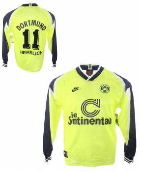 Nike Borussia Dortmund Jersey 11 Herrlich 1995/96 Continentale BVB Home men's XL