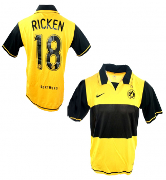 Nike Borussia Dortmund jersey 18 Lars Ricken 2007/08 BVB yellow home men's M/L/XL/S-M 176cm