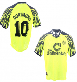 Nike Borussia Dortmund jersey 10 Andreas Möller 1994/95 Die Continentale yellow men's XS = kids 164 cm