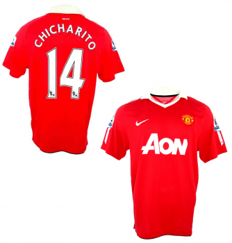 Nike Manchester United jersey 14 Chicharito Javier Hernandez 2010/11 A-on home men's S/M/L/XL/XXL
