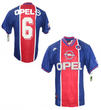 Nike PSG Paris St. Germain jersey 6 Youri Djorkaeff 1995/96 Opel men's M