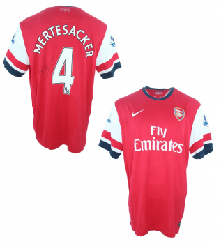 Nike FC Arsenal jersey 4 Per Mertesacker 2012-14 new signatured men's XXL/2XL