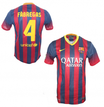 Nike FC Barcelona jersey 4 Cesc Fabregas 2013/14 Qatar Foundation home men's M