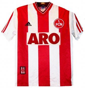 Adidas 1.FC Nuremberg jersey 1996/97 Aro red white men's M or