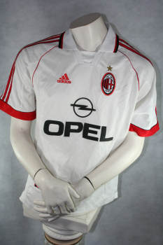 Adidas AC Milan jersey 9 George Weah 1998/99 OPEL white away men's M