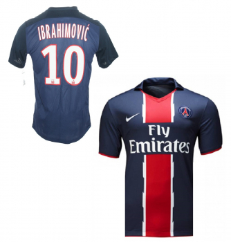 Nike Paris St. Germain jersey 10 Zlatan Ibrahimovic Fly Emirates home men's XL